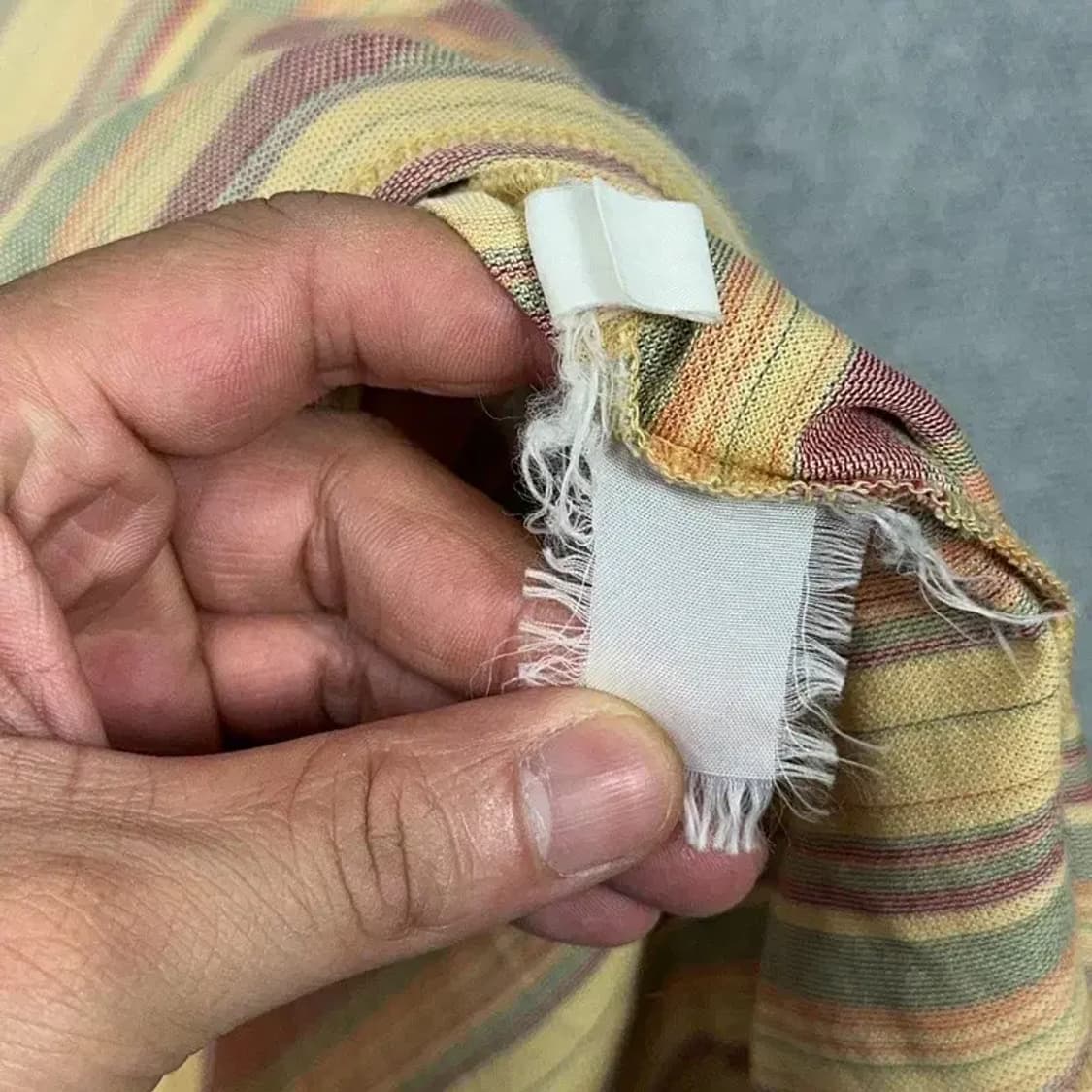 닥스 스트라이프 베이지 반팔 카라티 100 상품이미지4