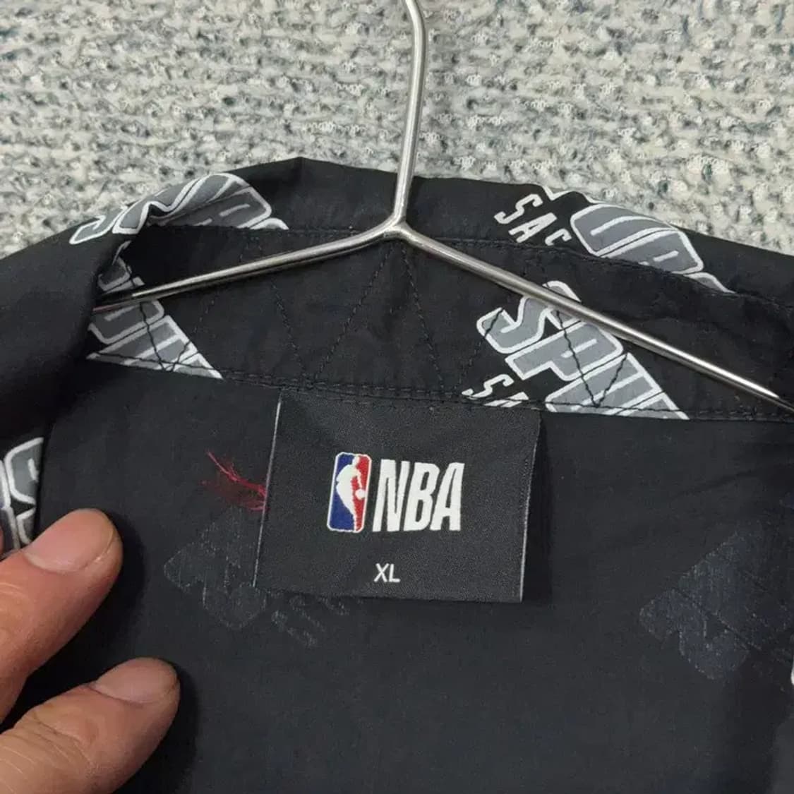 NBA 멀티 패턴 로고 코튼 반팔 카라티 XL 상품이미지5