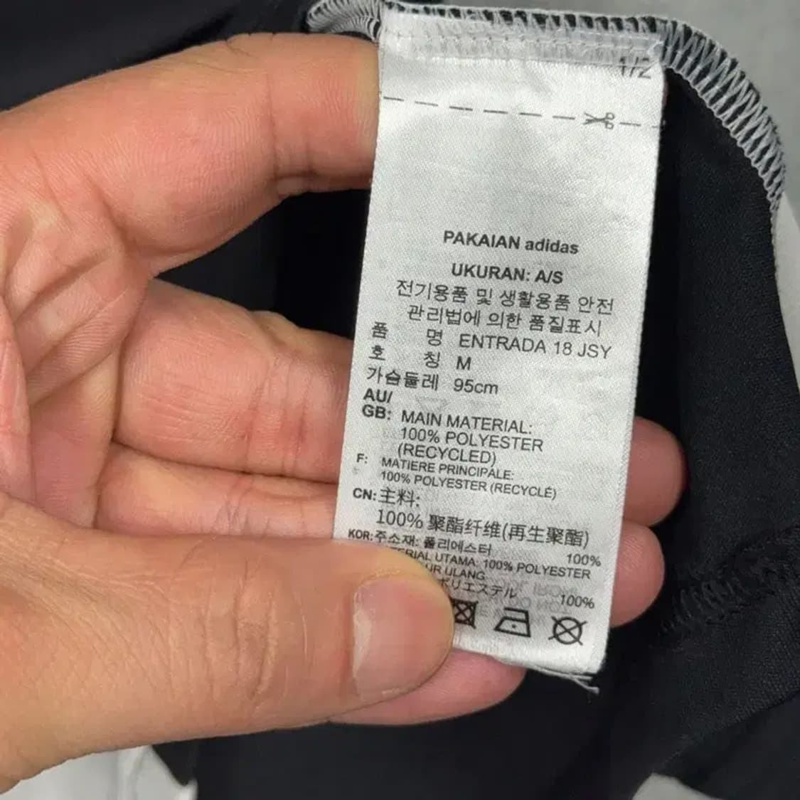 아디다스 블랙 로고 기능성 반팔 티 OS 상품이미지6