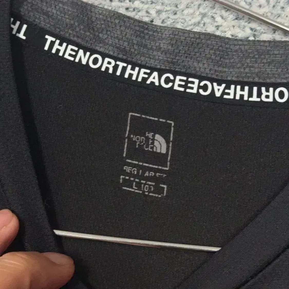 노스페이스 프린팅 블랙 기능성 반팔 티 L 상품이미지3