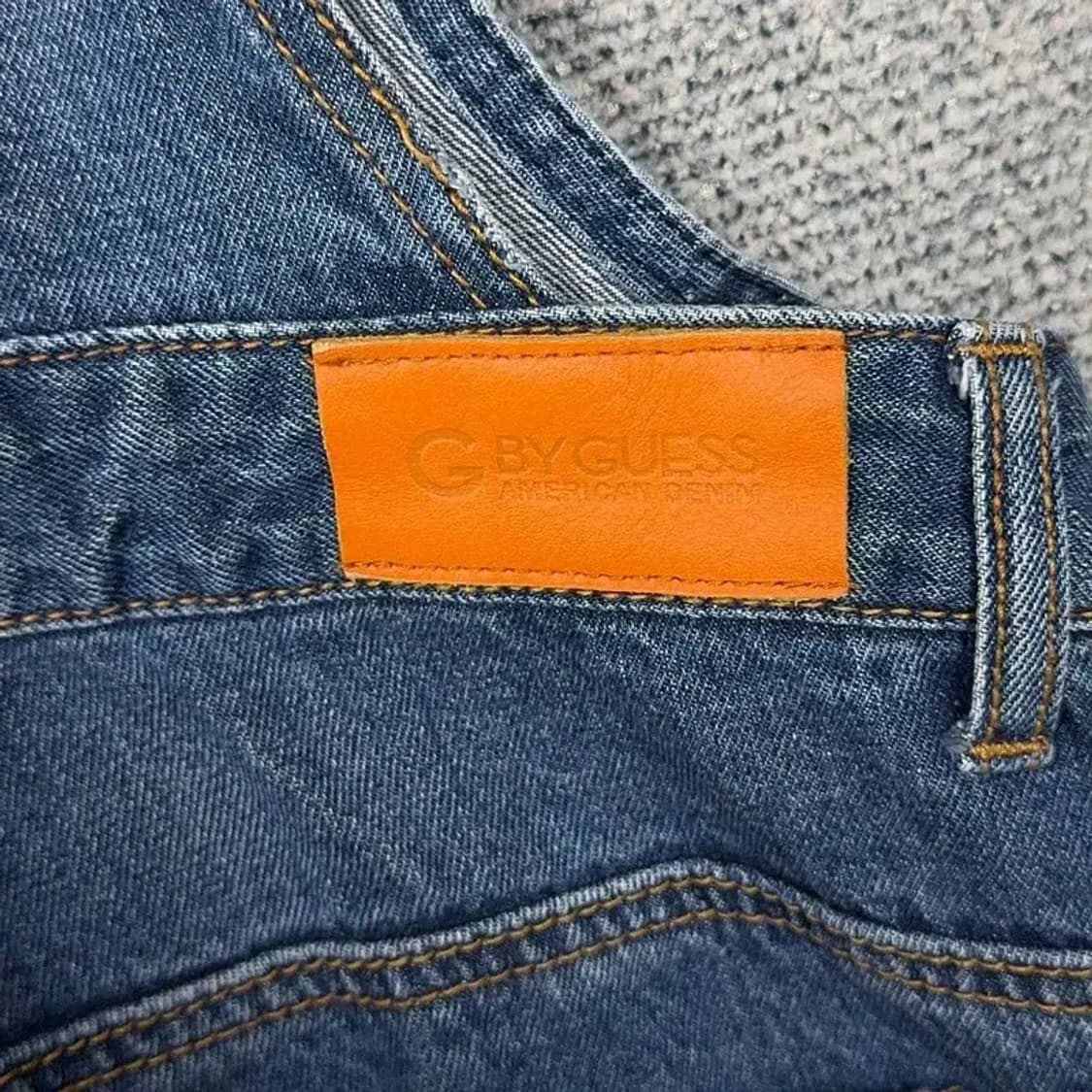 게스 블루 빈티지 포켓 데님 멜빵 점프수트 64(26) 상품이미지5