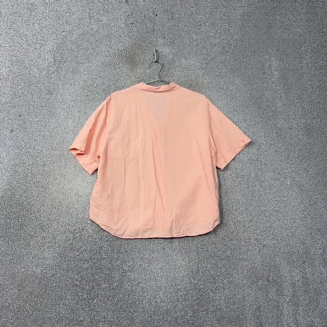 유니클로 라이트 핑크 오버핏 반팔 블라우스 XXL 상품이미지2