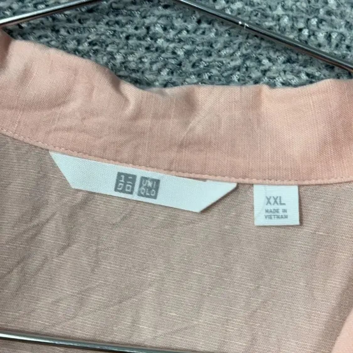 유니클로 라이트 핑크 오버핏 반팔 블라우스 XXL 상품이미지3