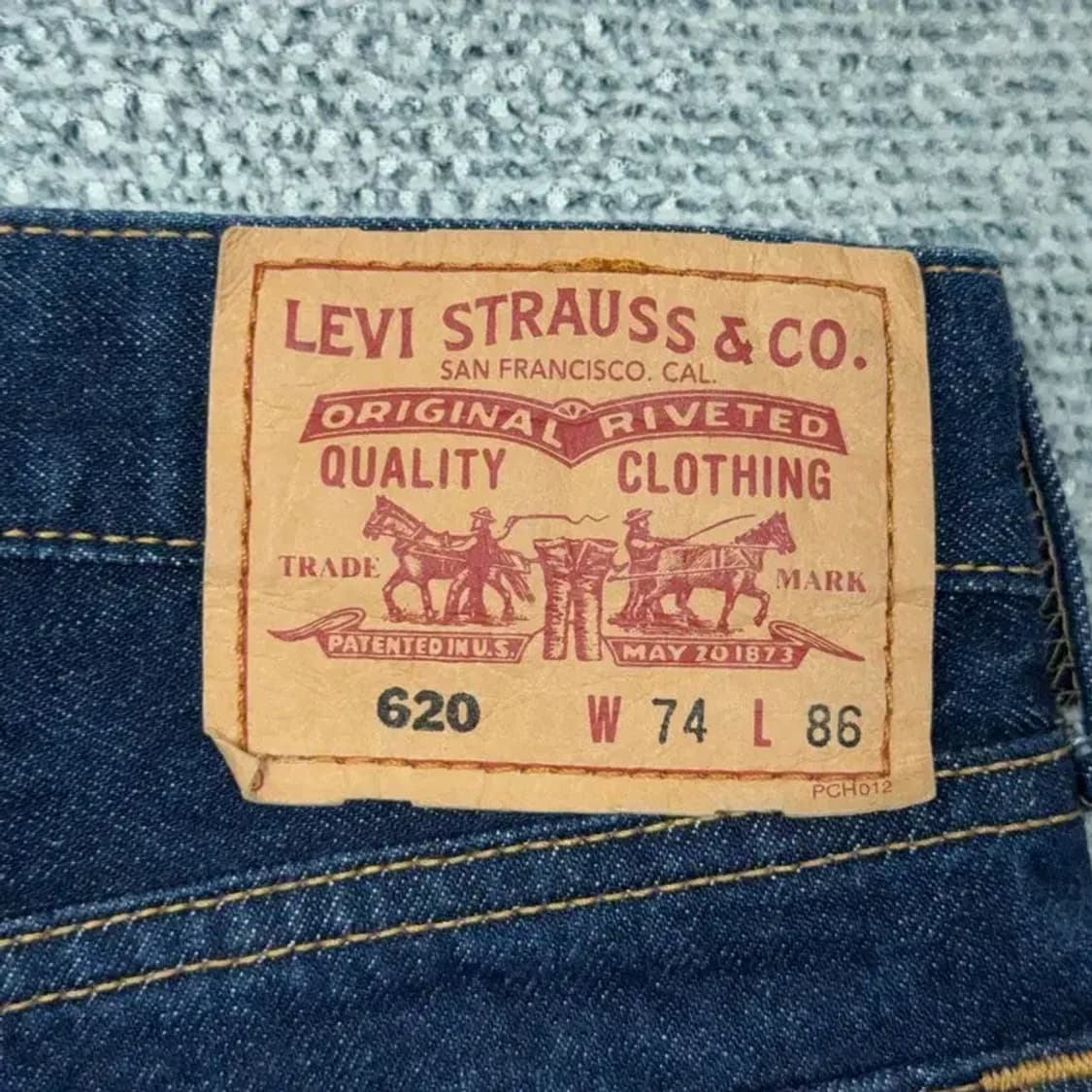리바이스 620 진청 스티치 데님팬츠 29 상품이미지6