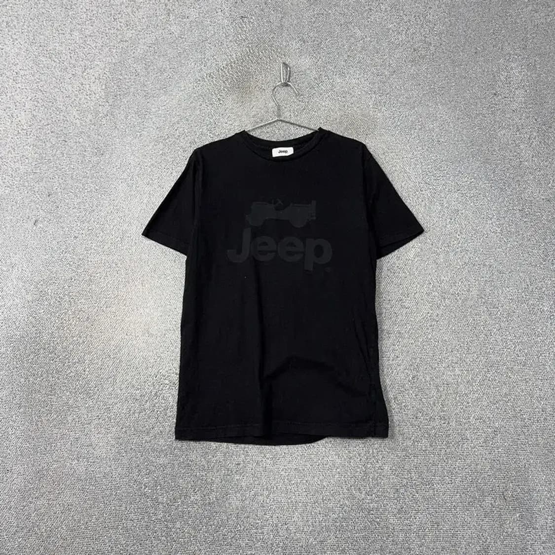 지프 프린팅 로고 블랙 반팔 티 L 상품이미지1