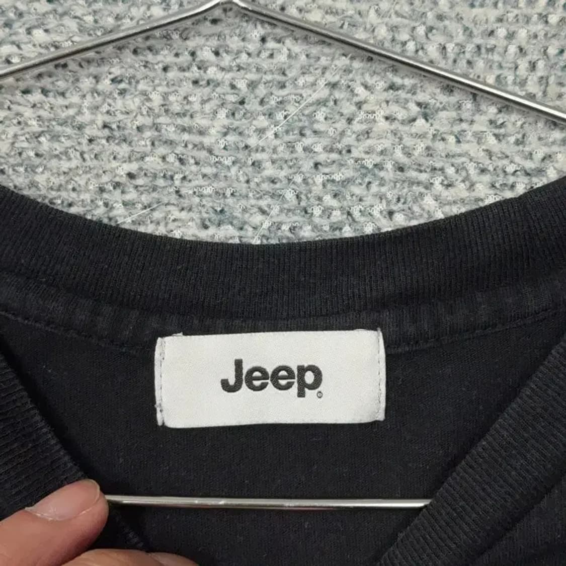 지프 프린팅 로고 블랙 반팔 티 L 상품이미지5