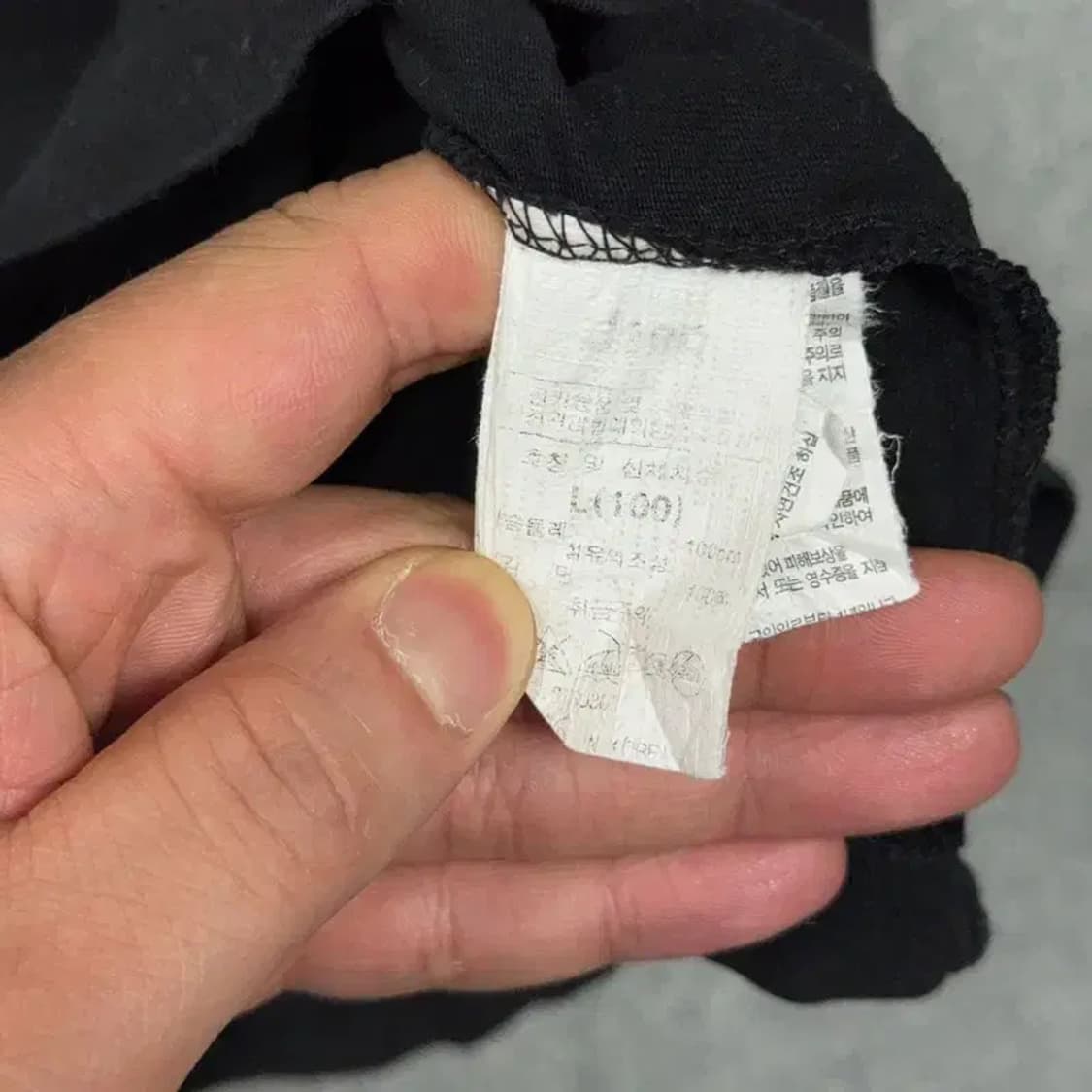 지프 프린팅 로고 블랙 반팔 티 L 상품이미지6