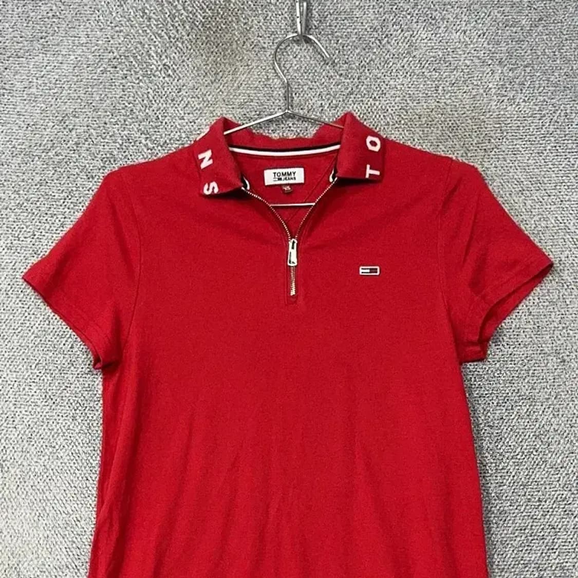타미힐피거 로고 레드 카라 원피스 XS 상품이미지3
