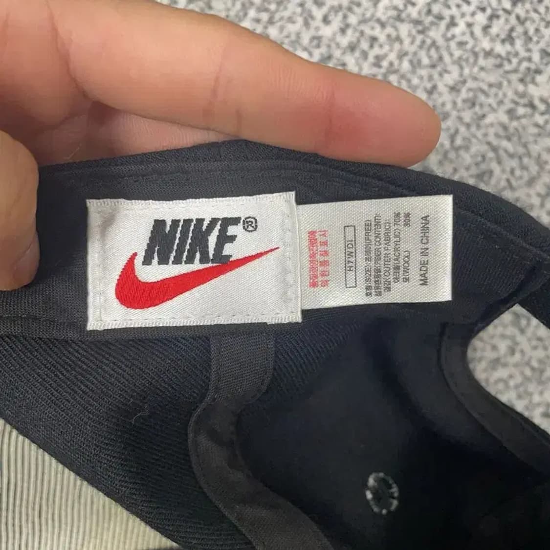 나이키 빈티지 레드 스우시 블랙 볼캡 상품이미지6