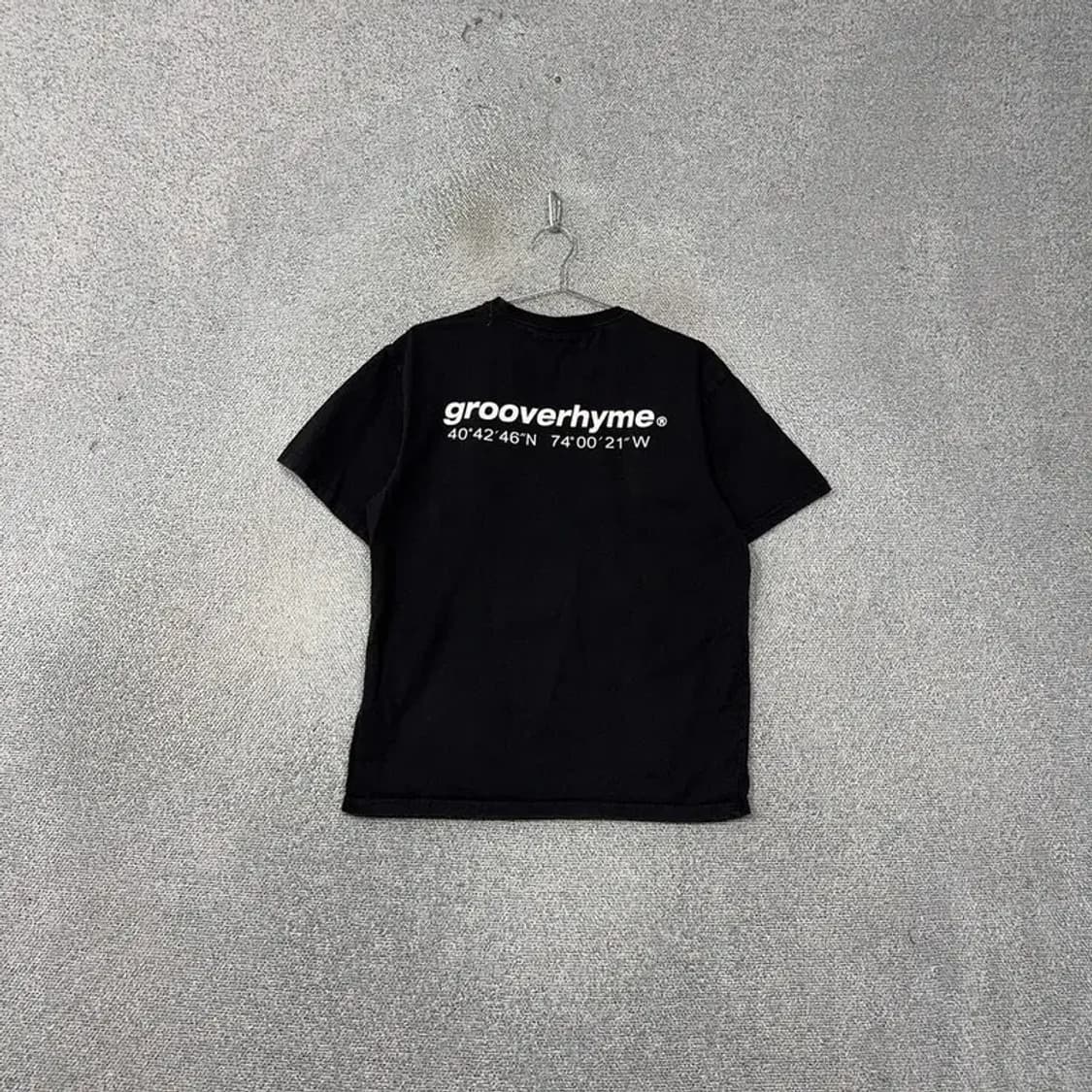그루브라임 백프린팅 캐주얼 블랙 반팔 티 M 상품이미지2
