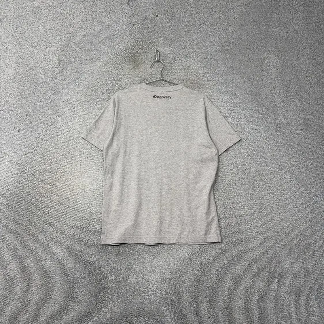 디스커버리 로고 프린팅 라이트 그레이 반팔 티 100 상품이미지2