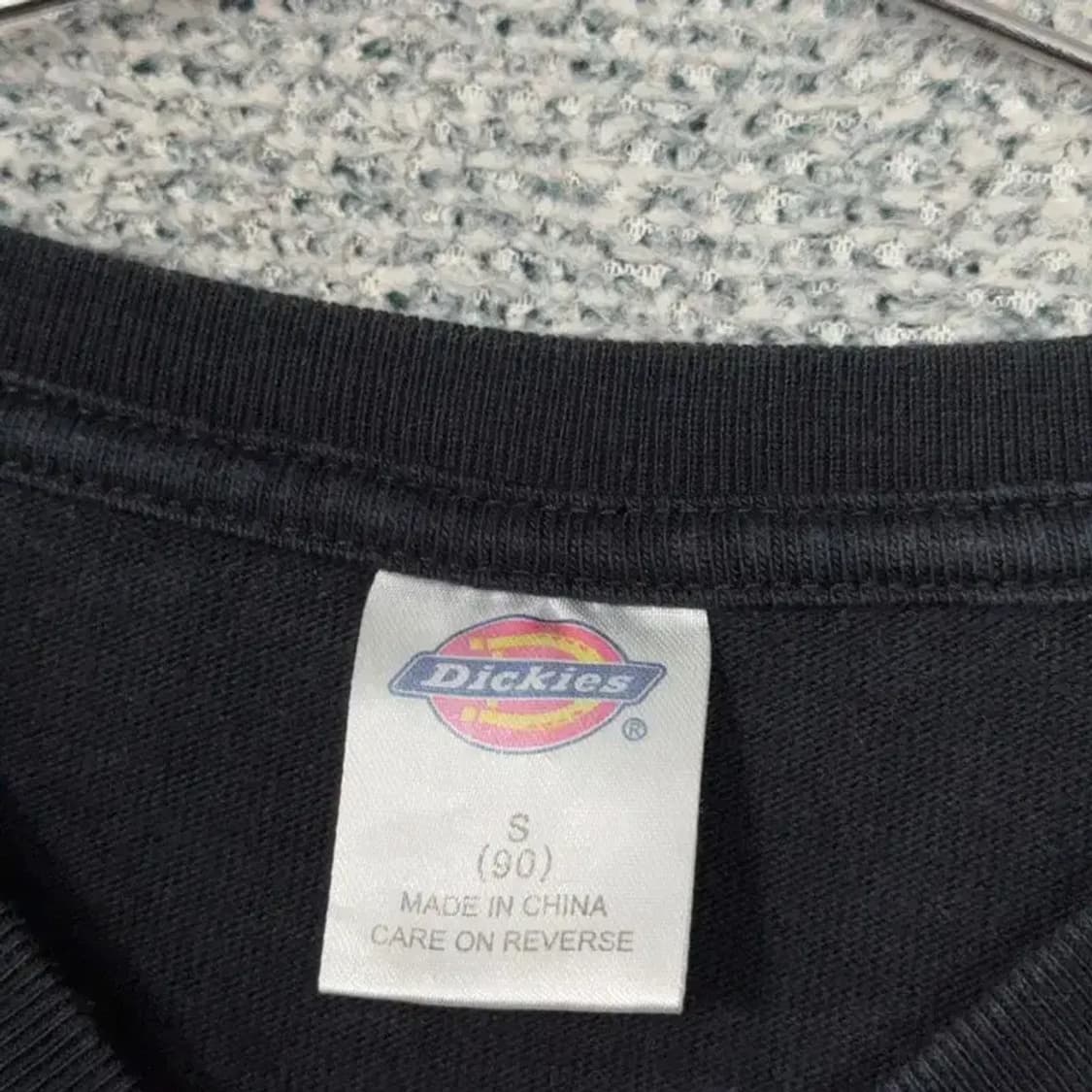 디키즈 빈티지 백프린팅 블랙 반팔 티 S 상품이미지3