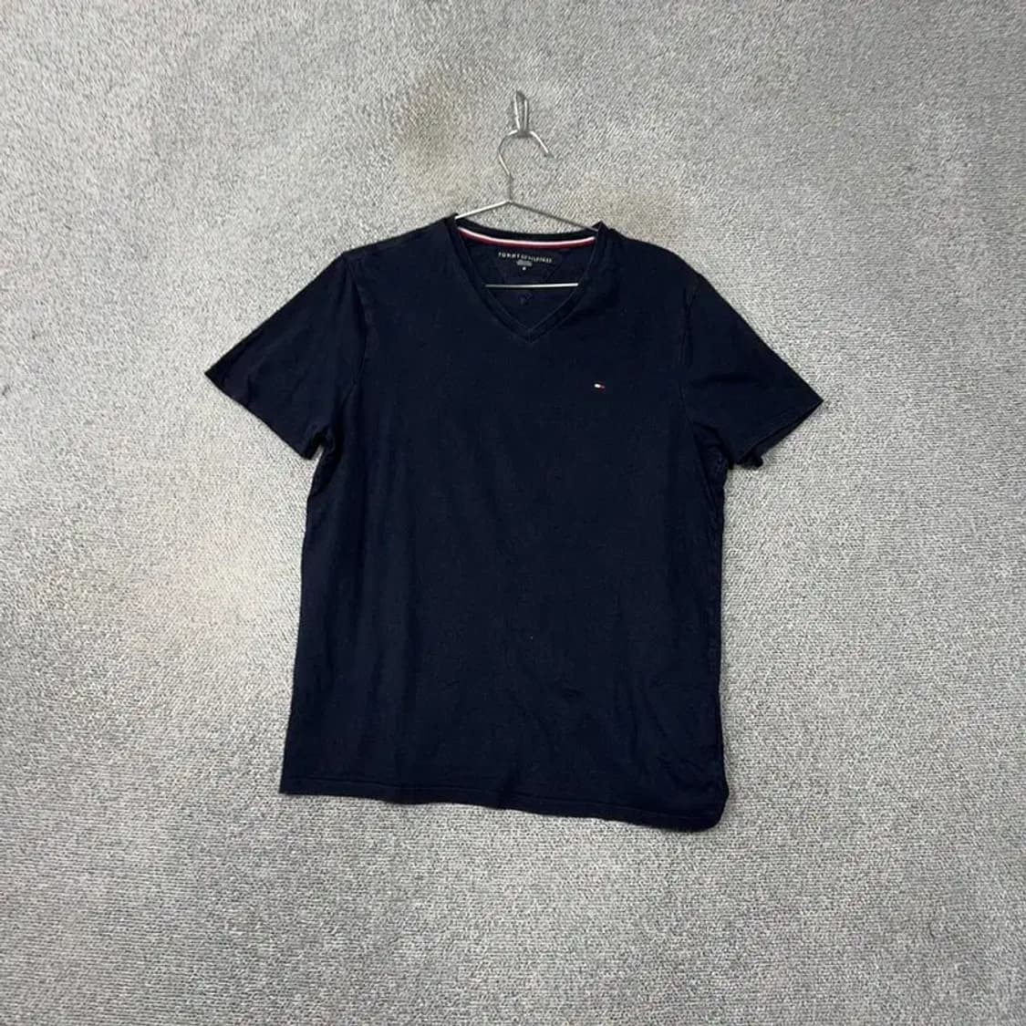 타미힐피거 로고 캐주얼 남성 네이비 반팔 티 M 상품이미지1