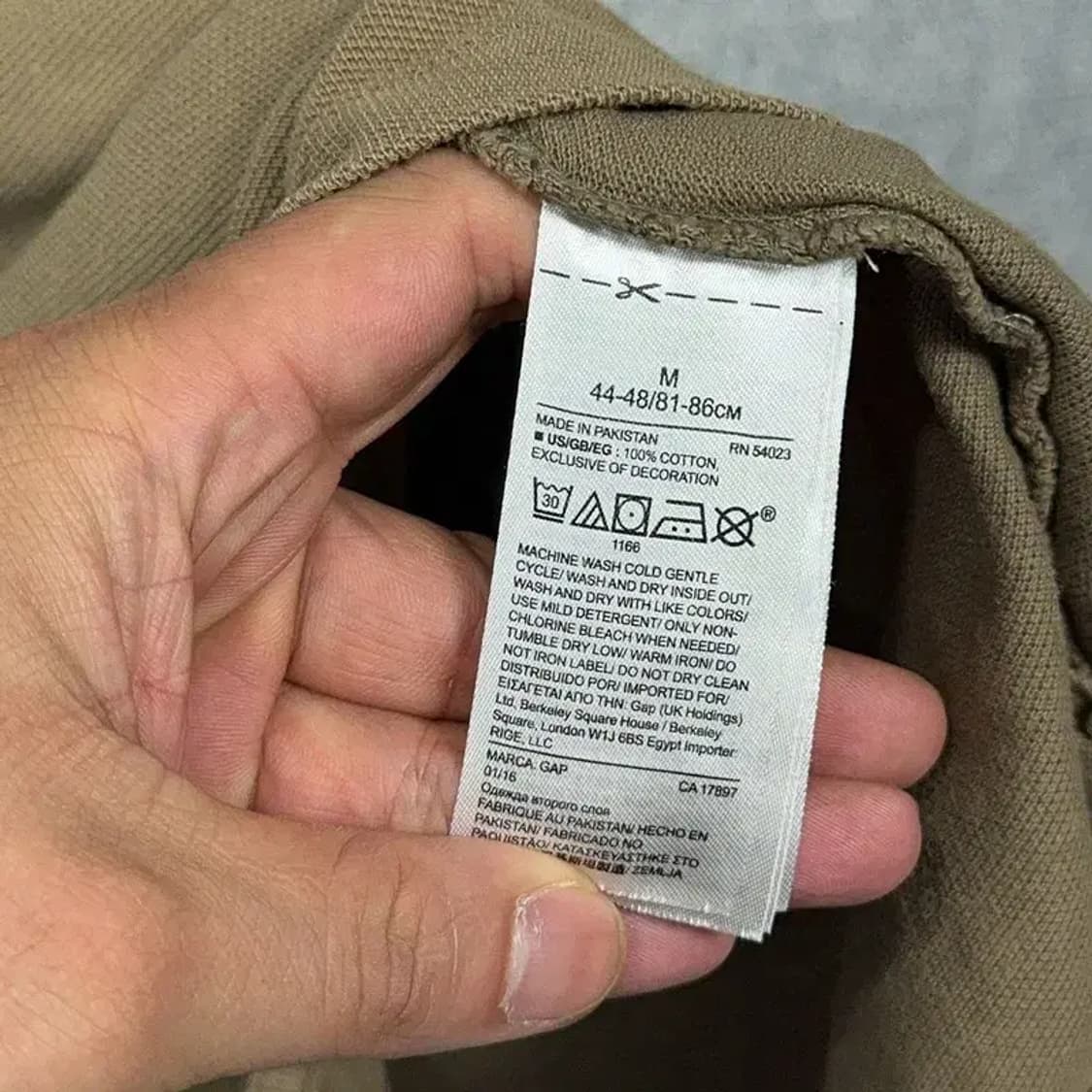 갭 남성 캐주얼 브라운 카라티 M 상품이미지6