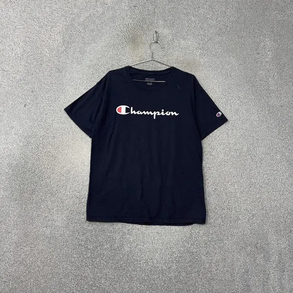 챔피온 스펠로고 프린팅 네이비 반팔 티 L 상품이미지1