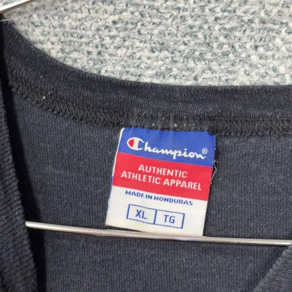 챔피온 네이비 박스핏 로고 남성 반팔 티 XL 상품이미지4