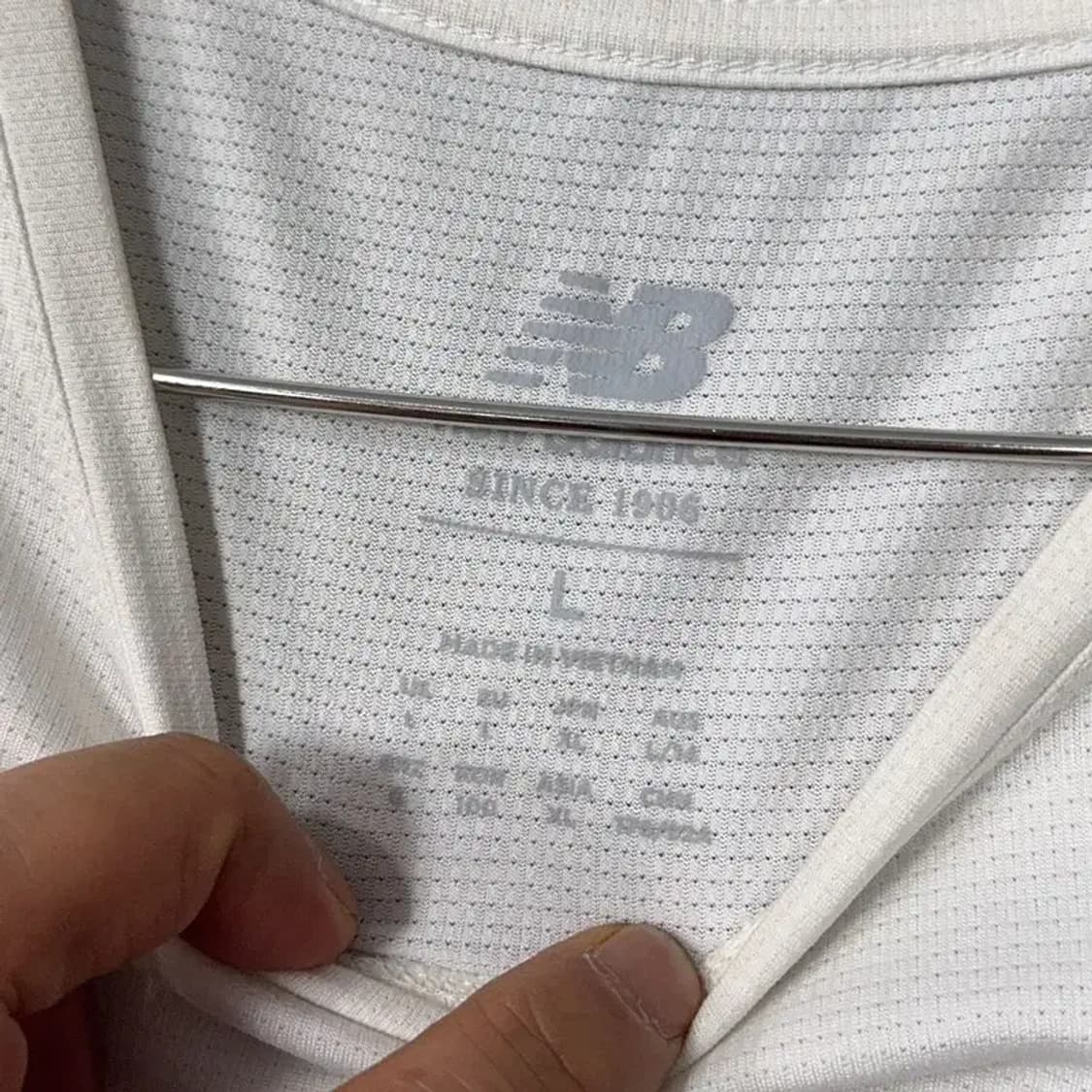 뉴발란스 화이트 기능성 반팔 티 L 상품이미지5