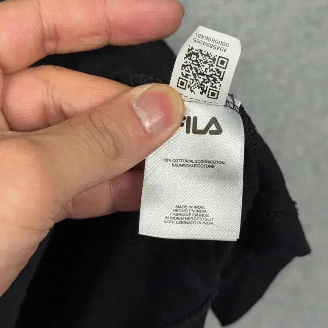 휠라 프린팅 블랙 반팔 티 XXL 상품이미지5