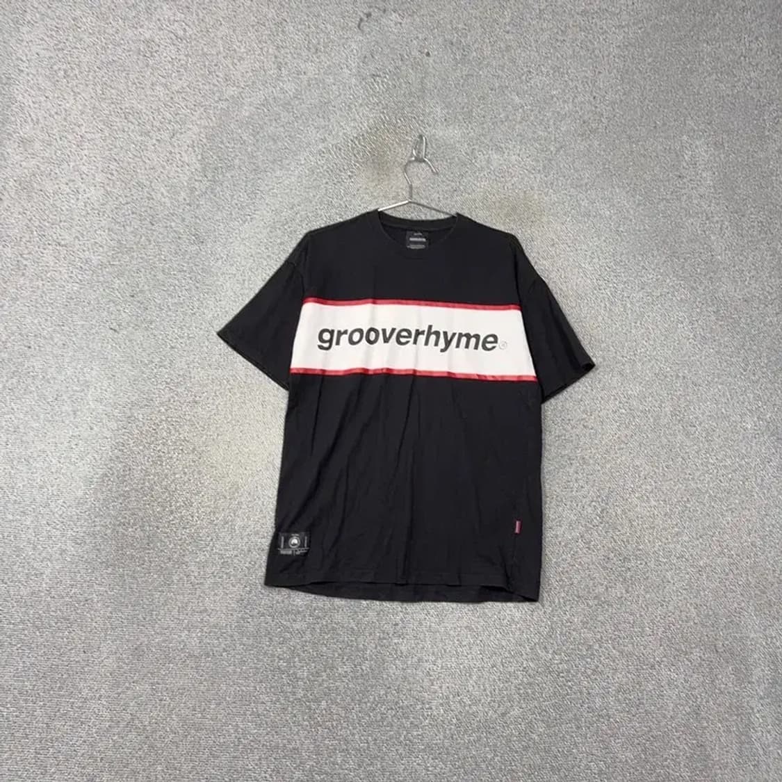 그루브라임 로고 프린팅 블랙 반팔 티 S 상품이미지1