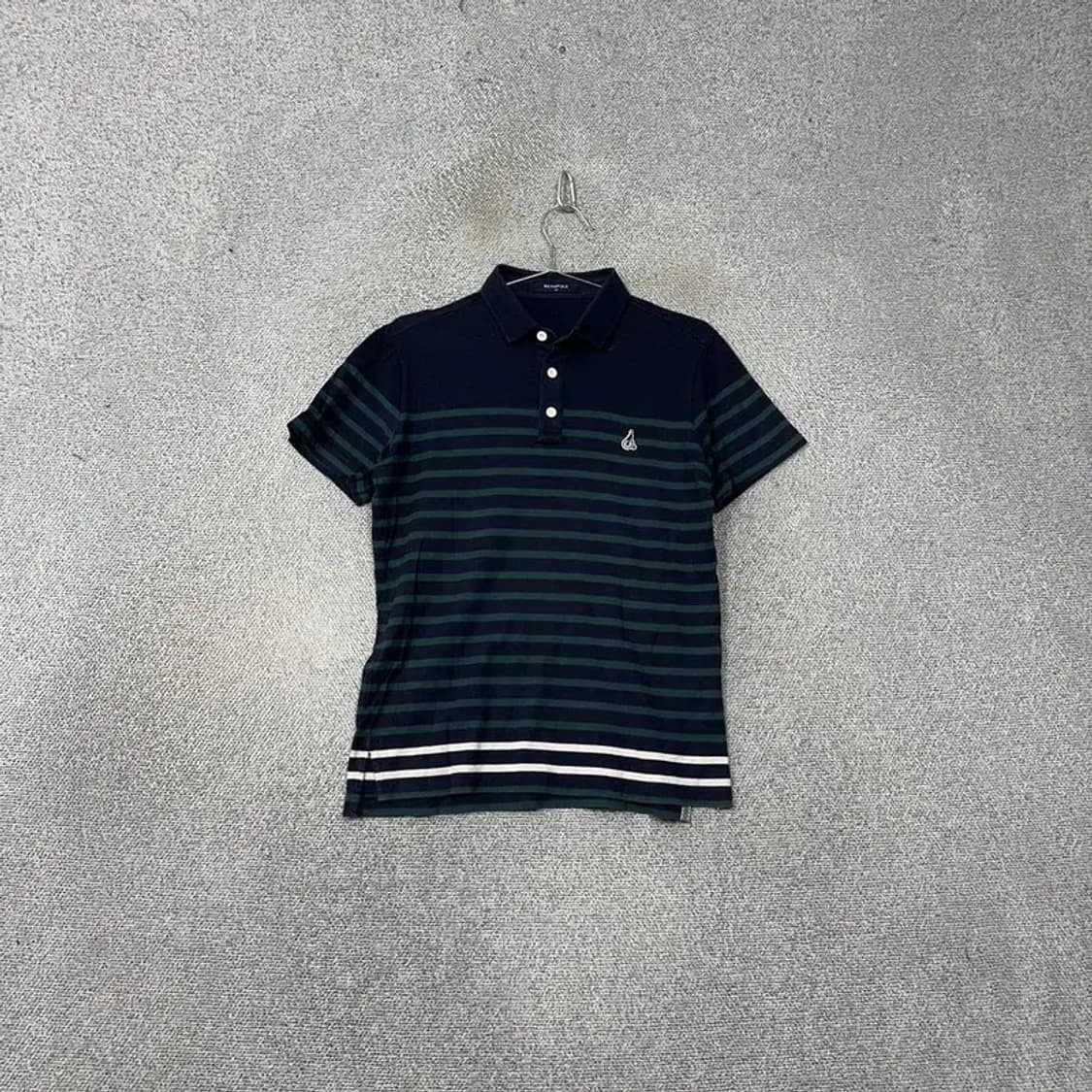 빈폴 스트라이프 네이비 로고 반팔 카라티 95 상품이미지1