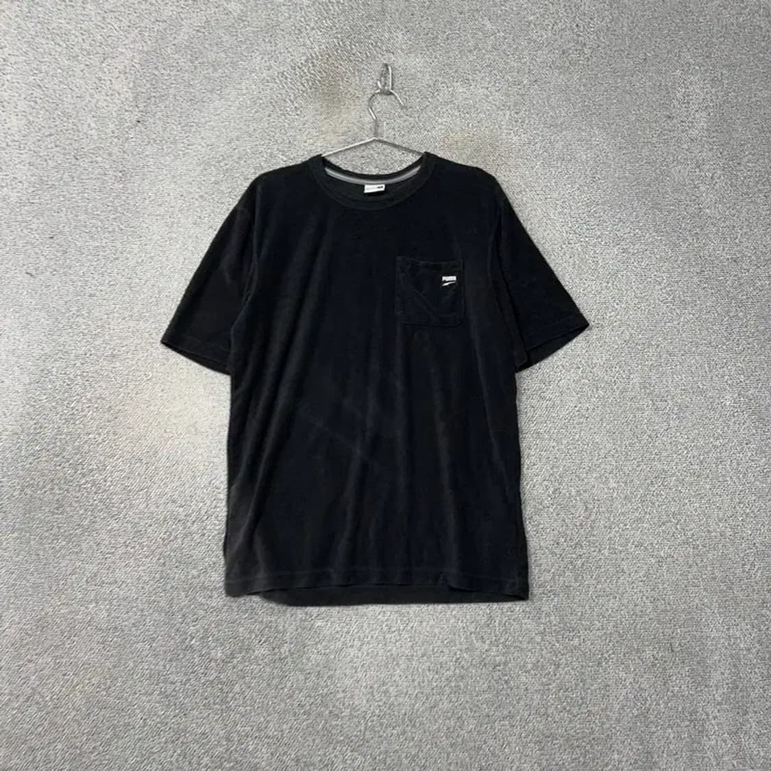 푸마 블랙 로고 오버핏 반팔 티 M 상품이미지1