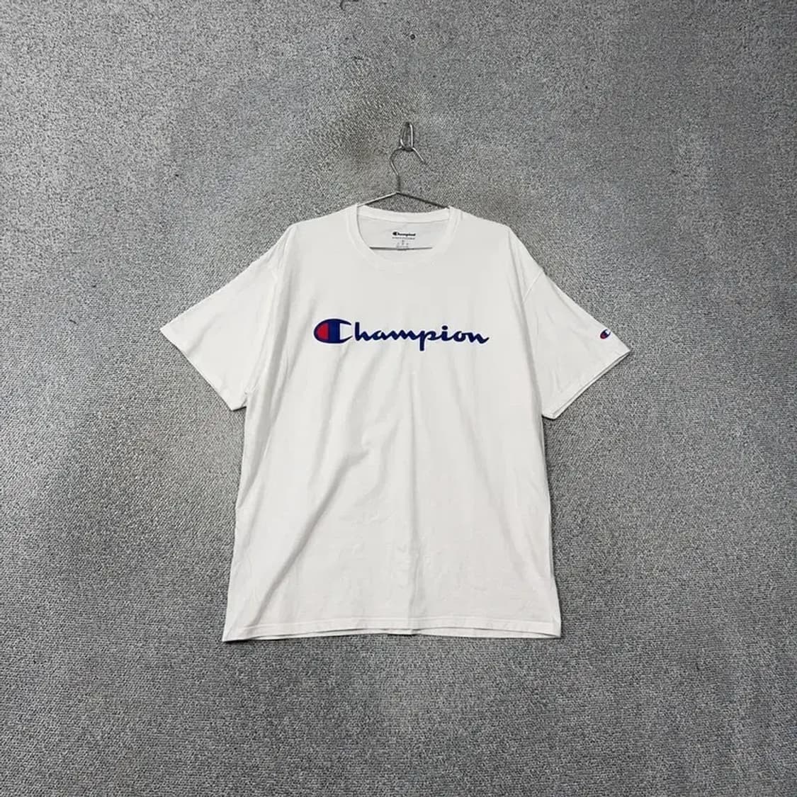 챔피온 프린팅 스펠 로고 화이트 반팔 티 XL 상품이미지1