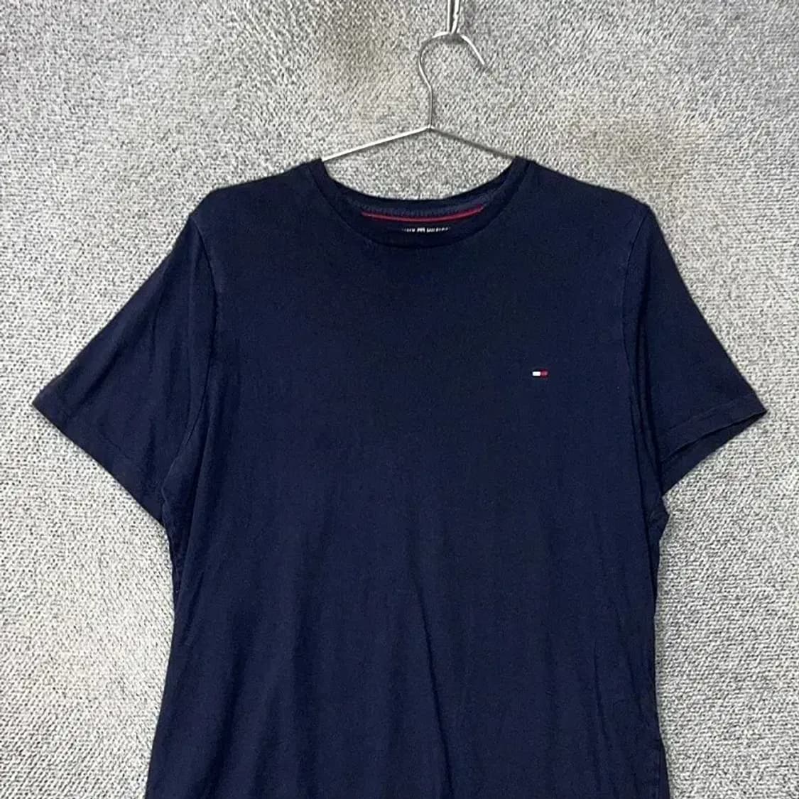 타미힐피거 네이비 로고 캐주얼 반팔 티 M 상품이미지3