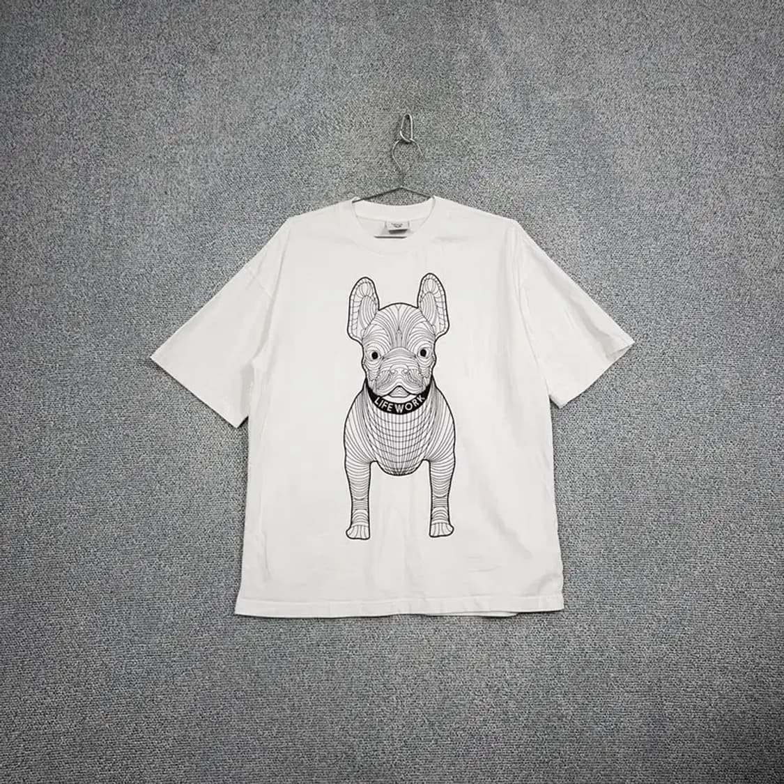 라이프워크 프린팅 화이트 반팔 티 S 상품이미지1