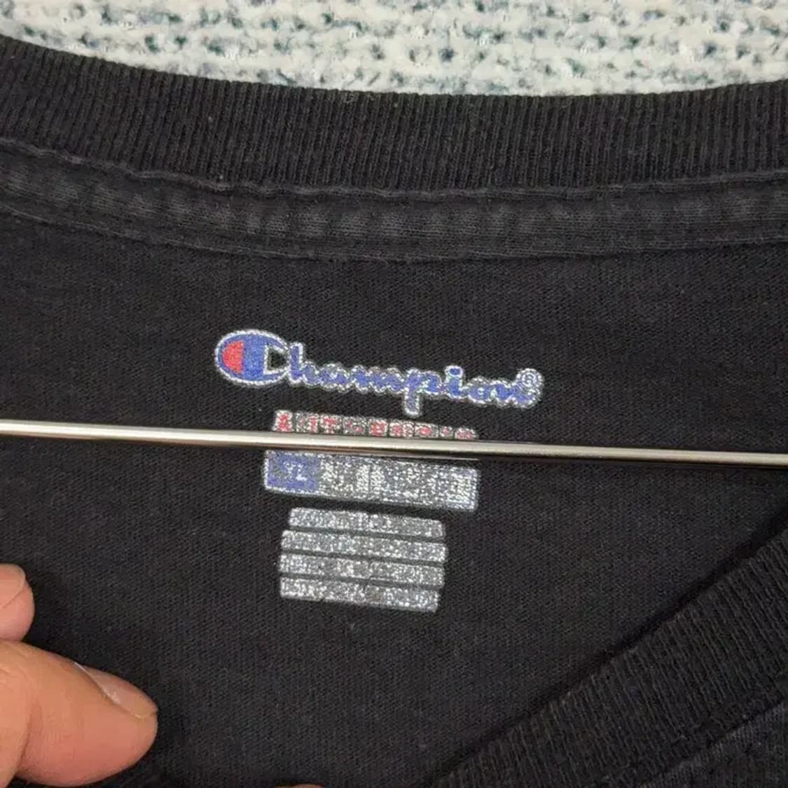 챔피온 블랙 오버핏 반팔 티 XL 상품이미지4