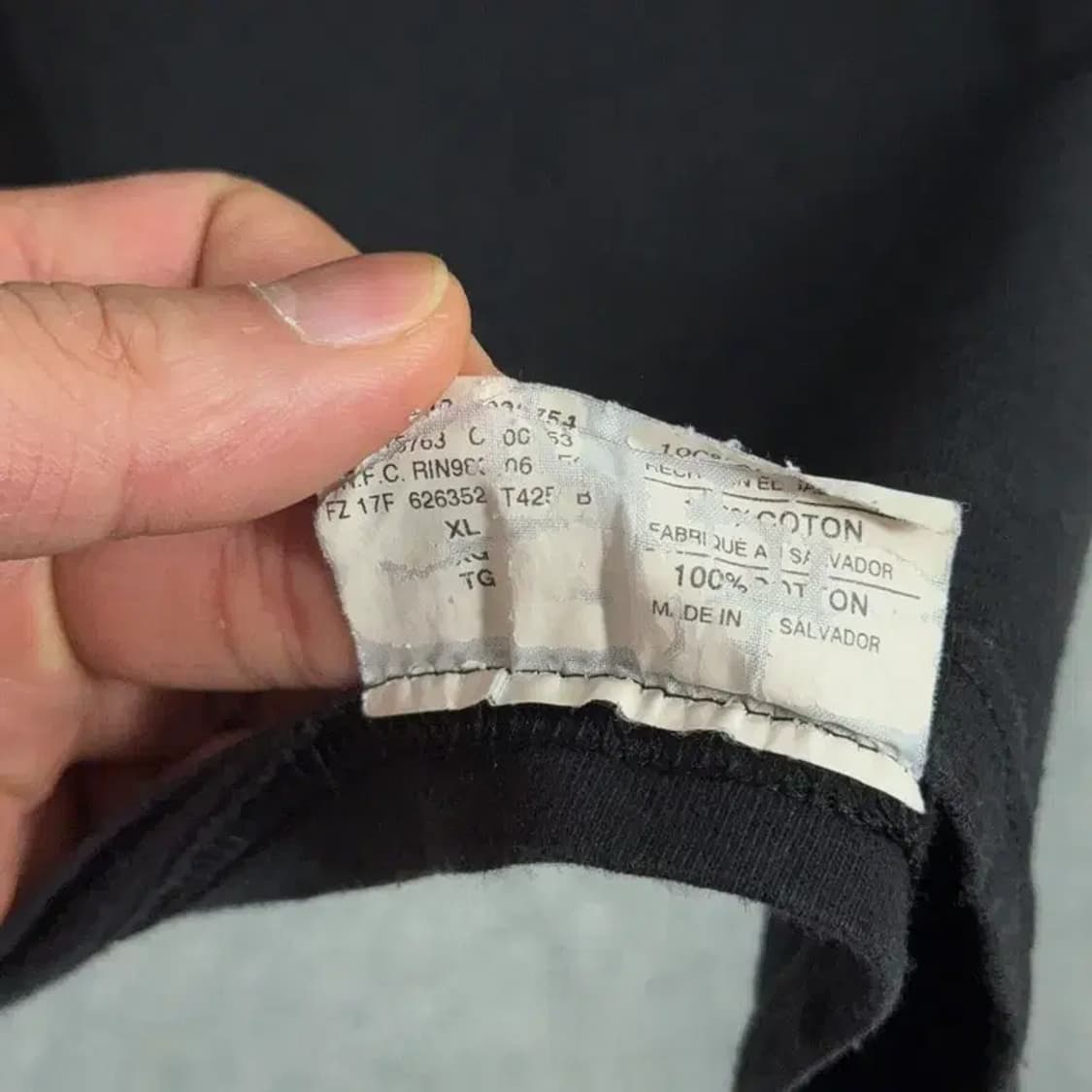 챔피온 블랙 오버핏 반팔 티 XL 상품이미지5