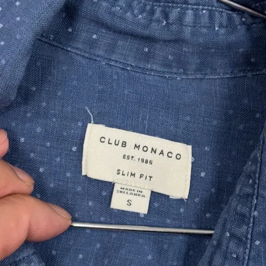 클럽모나코 도트 네이비 셔츠 S 상품이미지3
