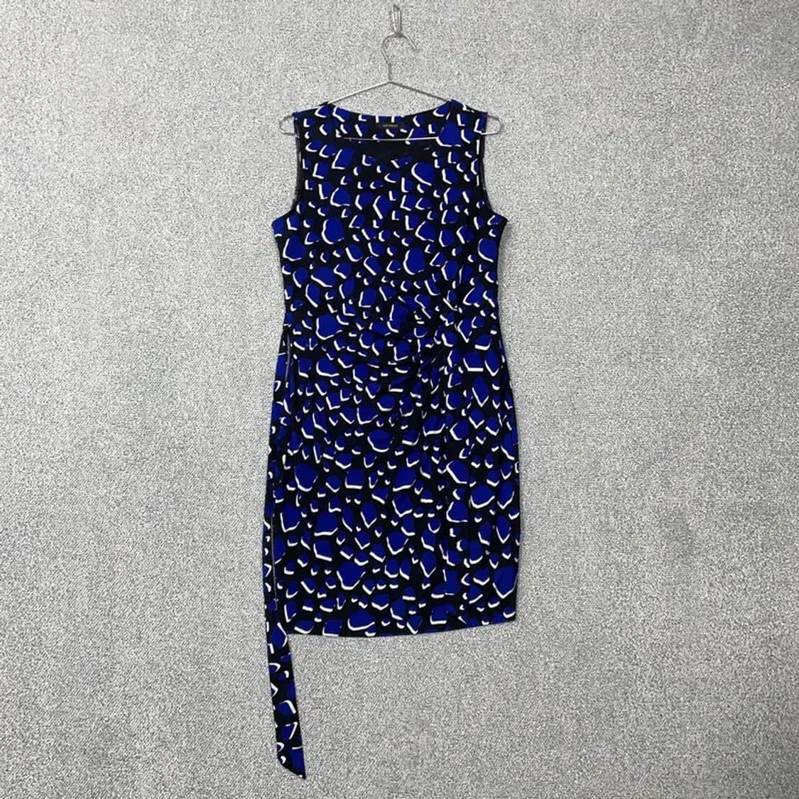 쉬스미스 네이비 블루 패턴 벨티드 원피스 77 상품이미지1
