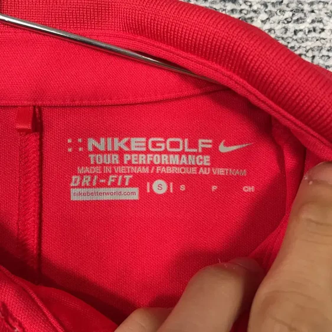 나이키 레드 코랄 여성 기능성 반팔 카라티 S 상품이미지3