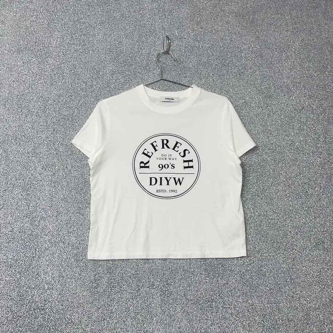 에잇세컨즈 캐주얼 프린팅 화이트 반팔 티 S 상품이미지1