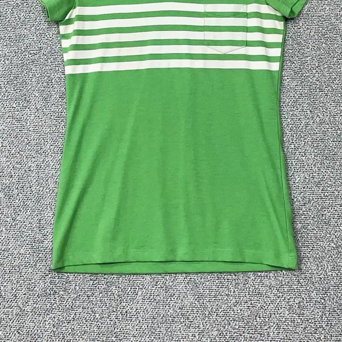 빈폴 스트라이프 그린 브이넥 반팔 티 90 상품이미지4