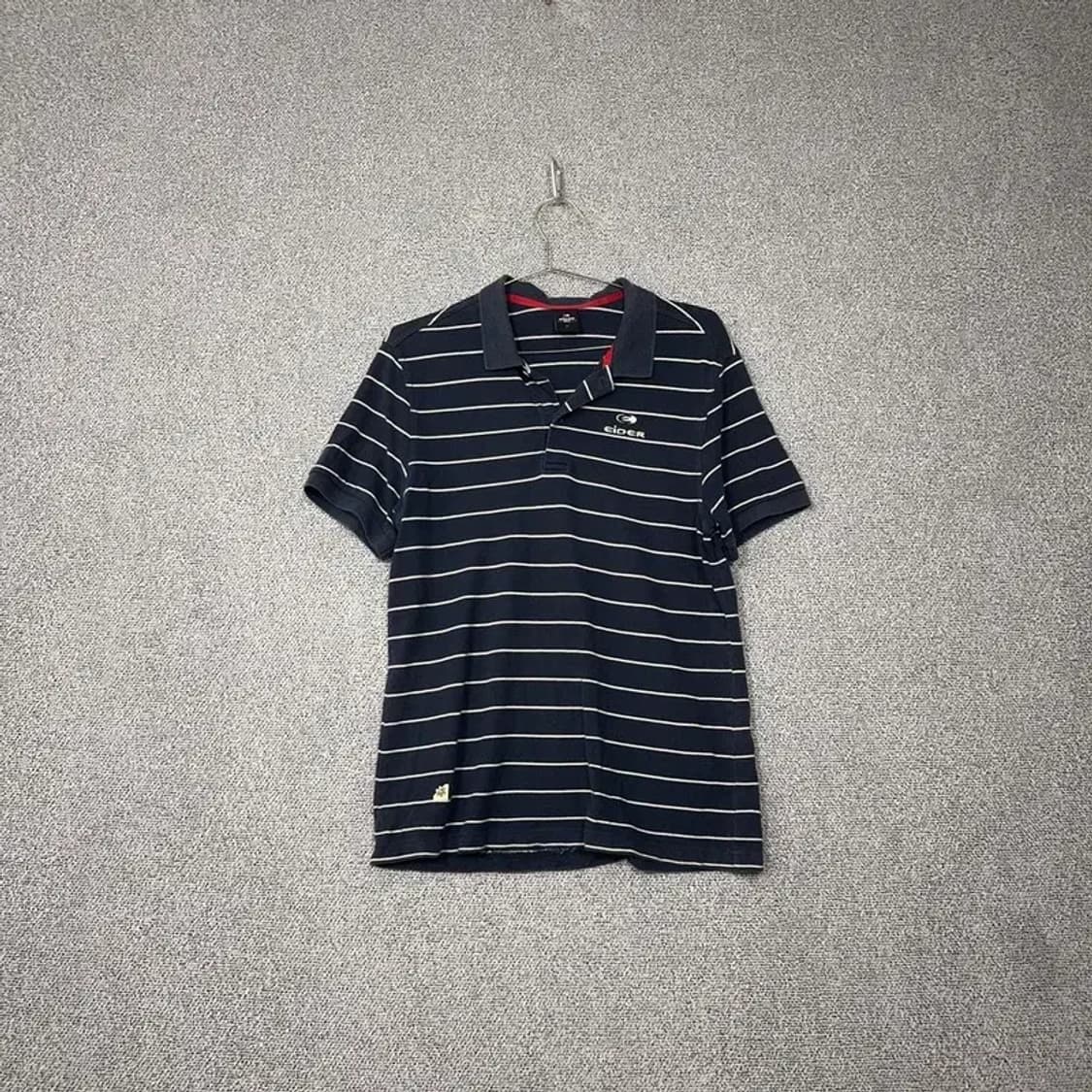 아이더 스트라이프 네이비 로고 반팔 카라티 L 상품이미지1
