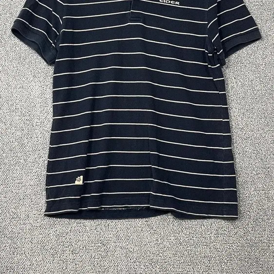 아이더 스트라이프 네이비 로고 반팔 카라티 L 상품이미지4