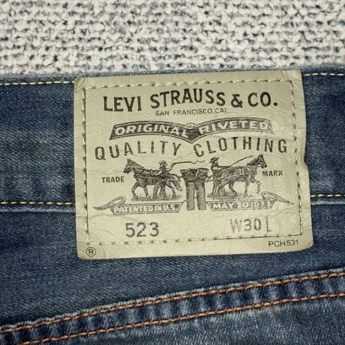 리바이스 523 남성 캐주얼 워싱 데님 반바지 30 상품이미지4