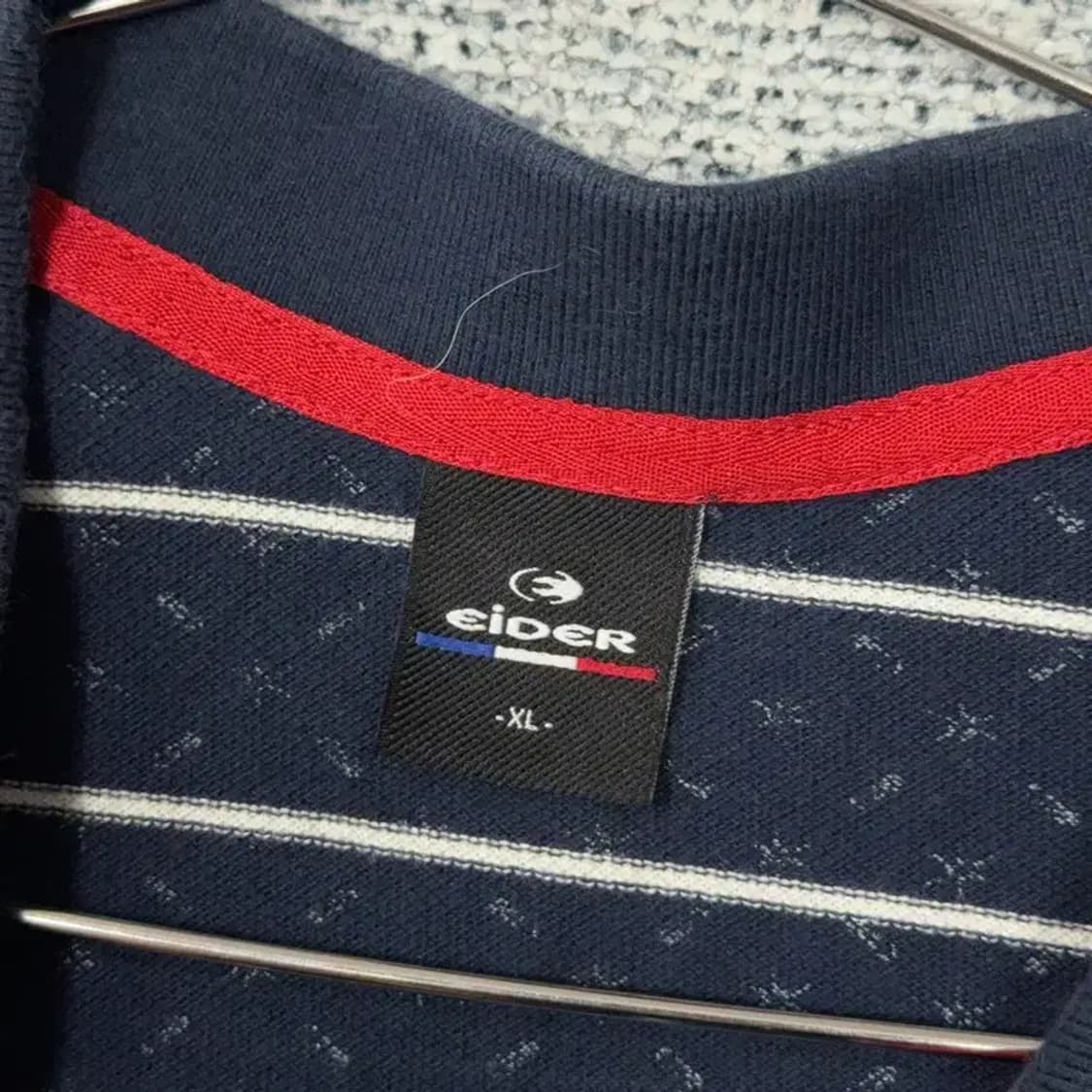 아이더 스트라이프 네이비 반팔 카라티 XL 상품이미지3