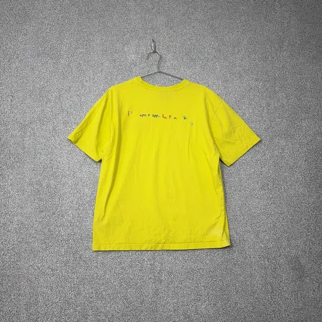 빌라봉 로고 오버핏 옐로우 반팔 티 LARGE 상품이미지2