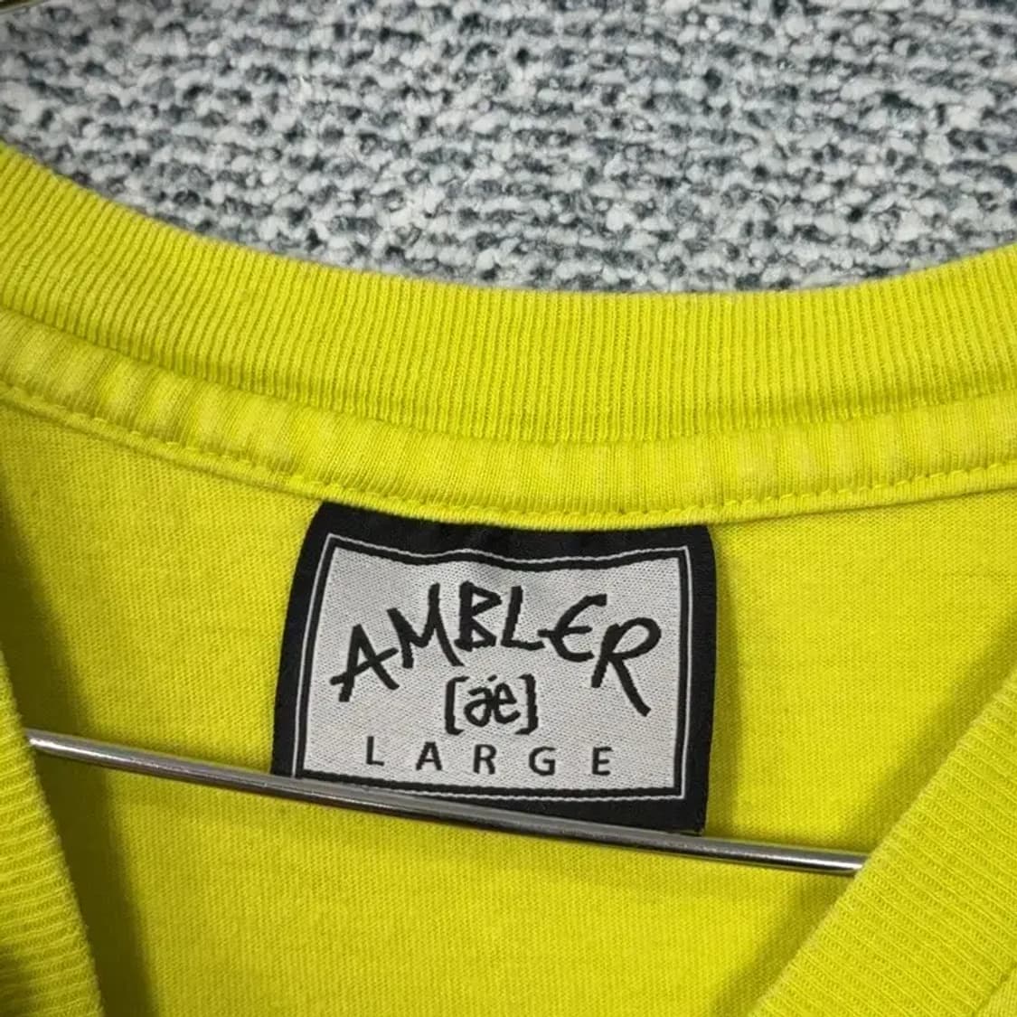 빌라봉 로고 오버핏 옐로우 반팔 티 LARGE 상품이미지3