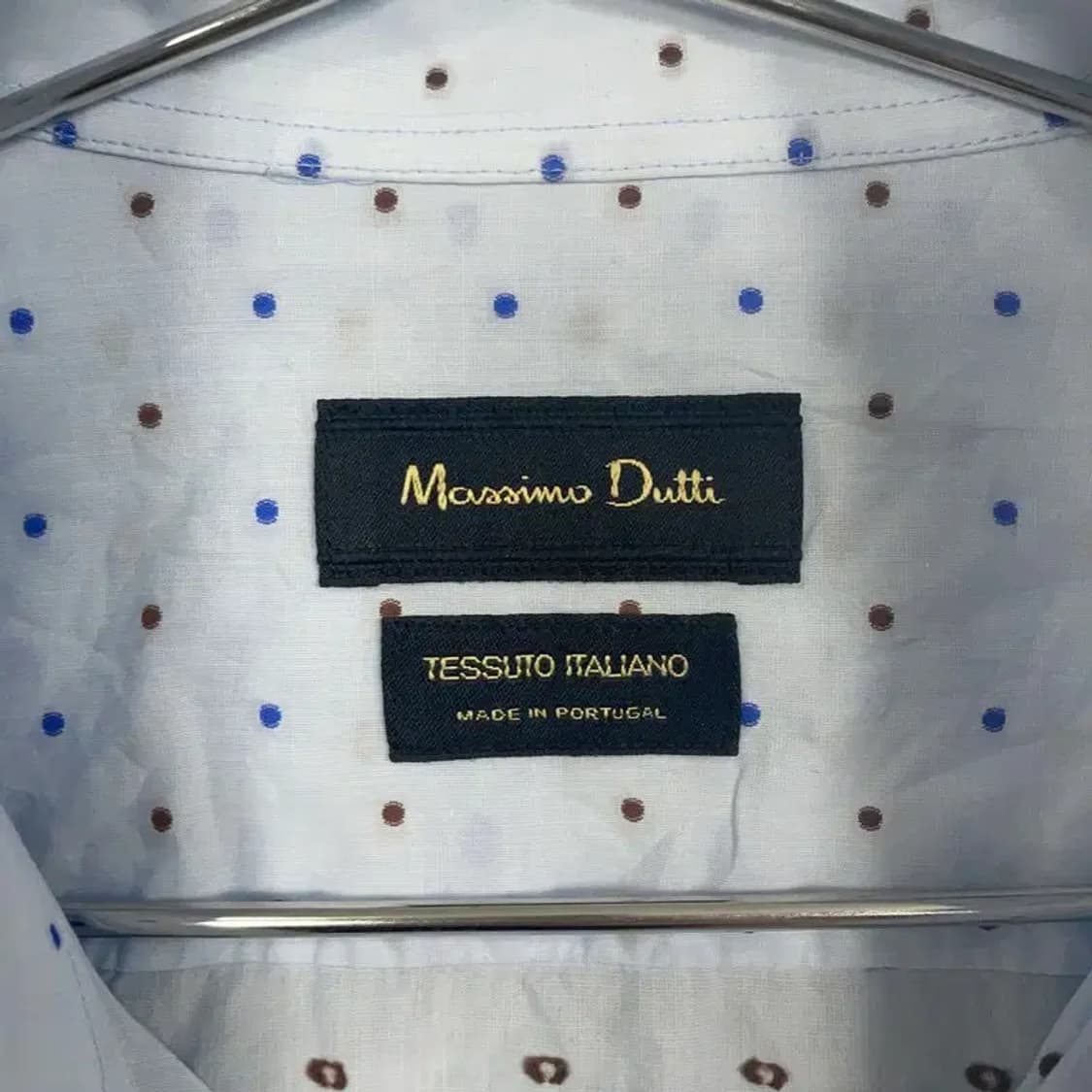 마시모두띠 도트 라이트 블루 셔츠 L 상품이미지4