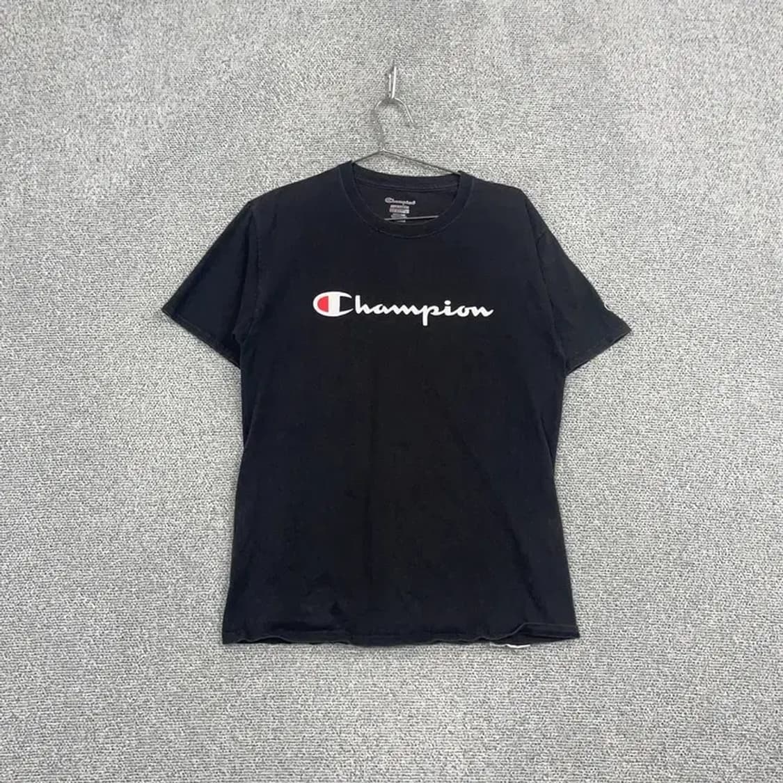 챔피온 프린팅 블랙 반팔 티 L/G 상품이미지1