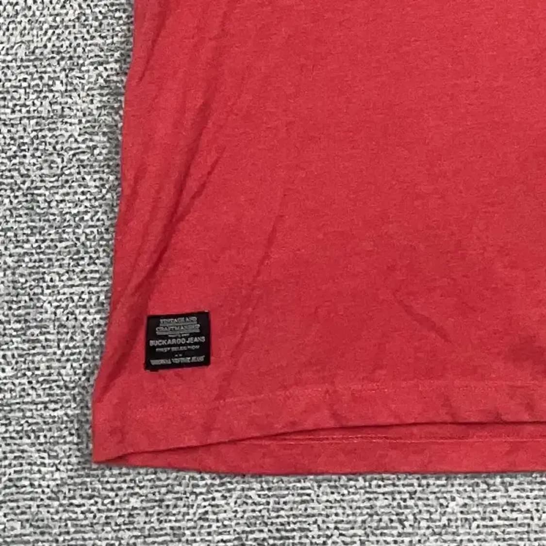 버커루 포켓 레드 반팔 티 XL 상품이미지3