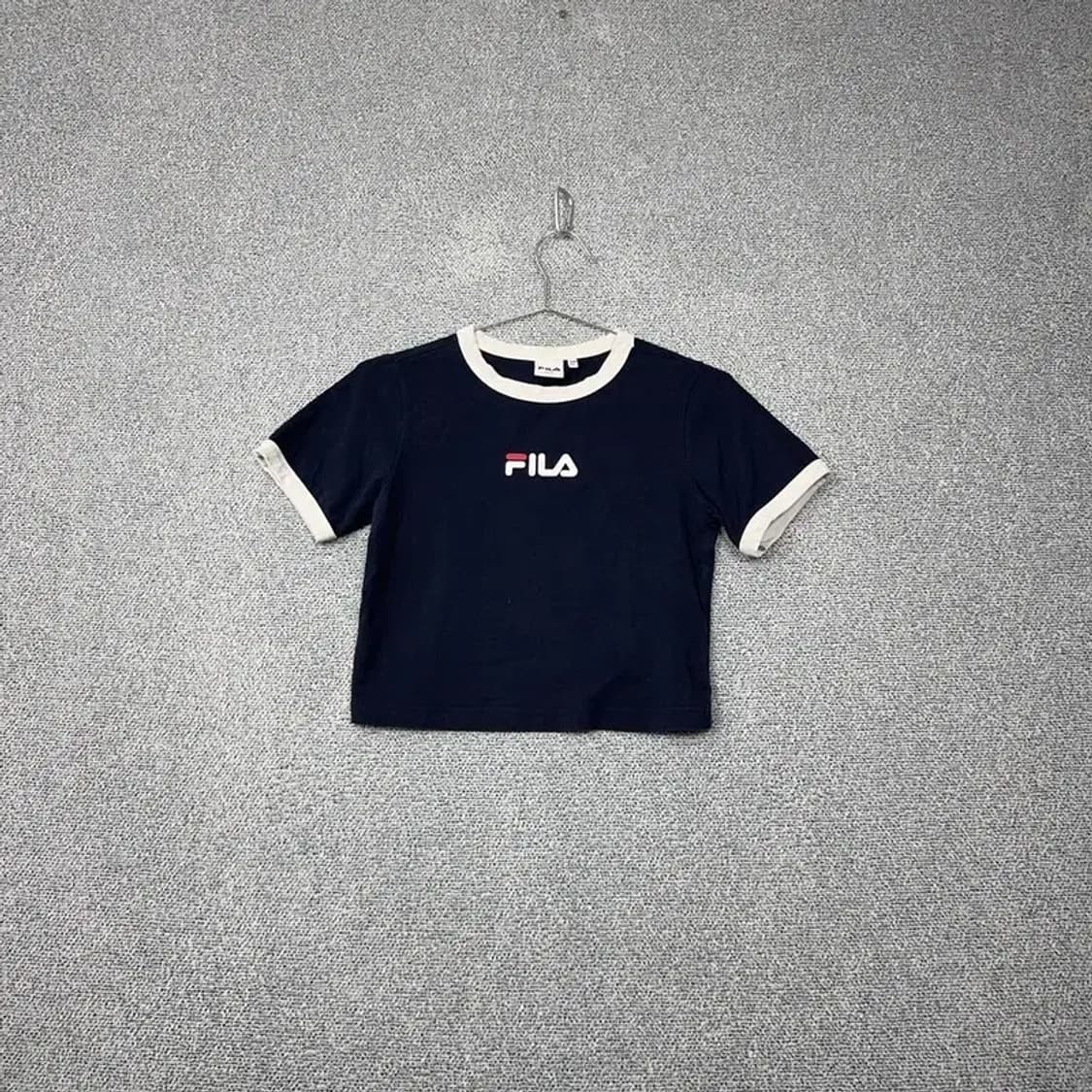 휠라 프린팅 크롭 링거티 반팔티 M 상품이미지1