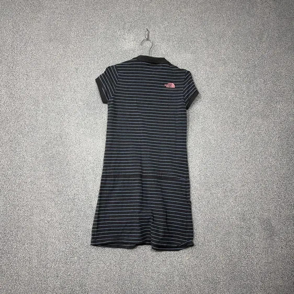 노스페이스 스트라이프 블랙 로고 반팔 카라 원피스 85 상품이미지2