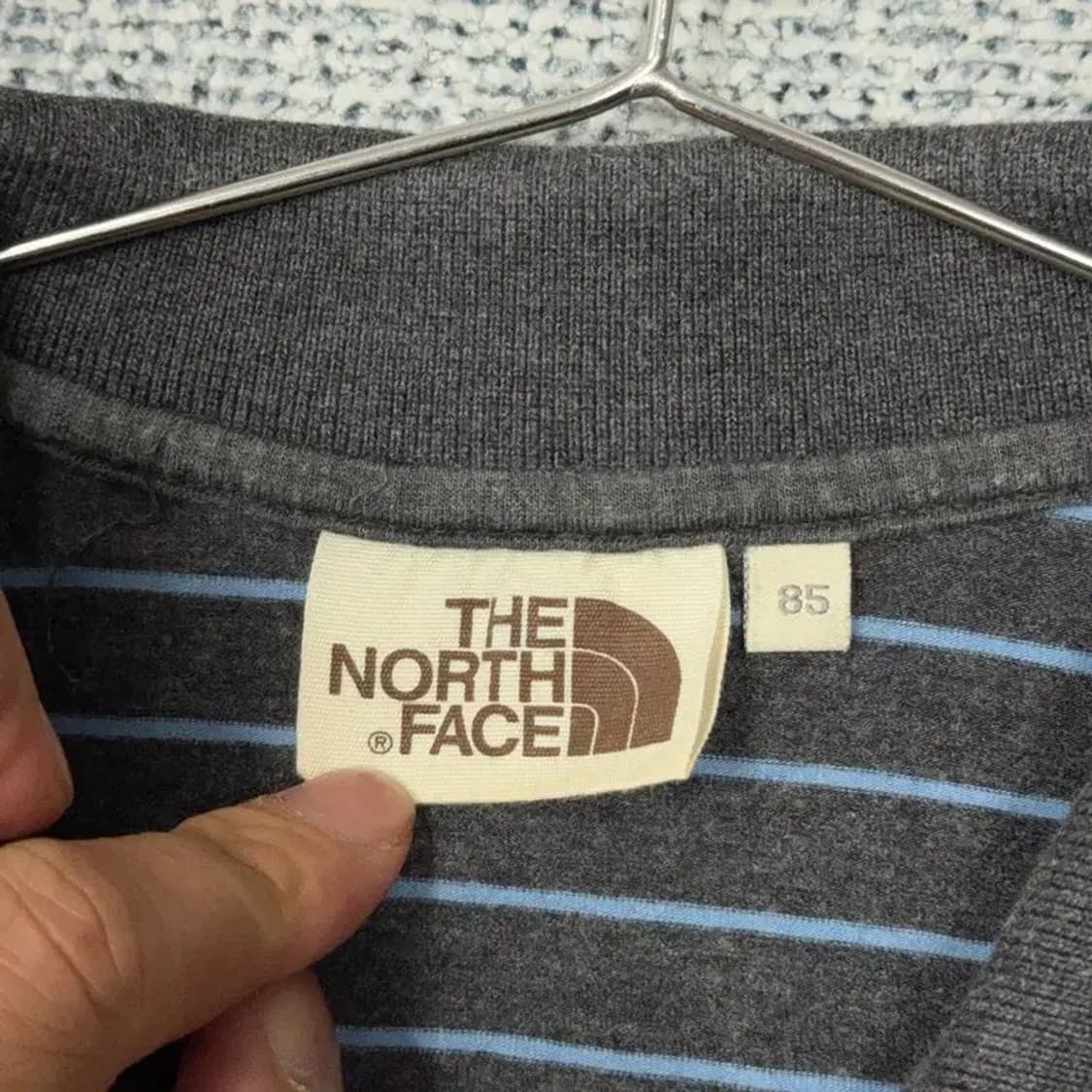 노스페이스 스트라이프 블랙 로고 반팔 카라 원피스 85 상품이미지5