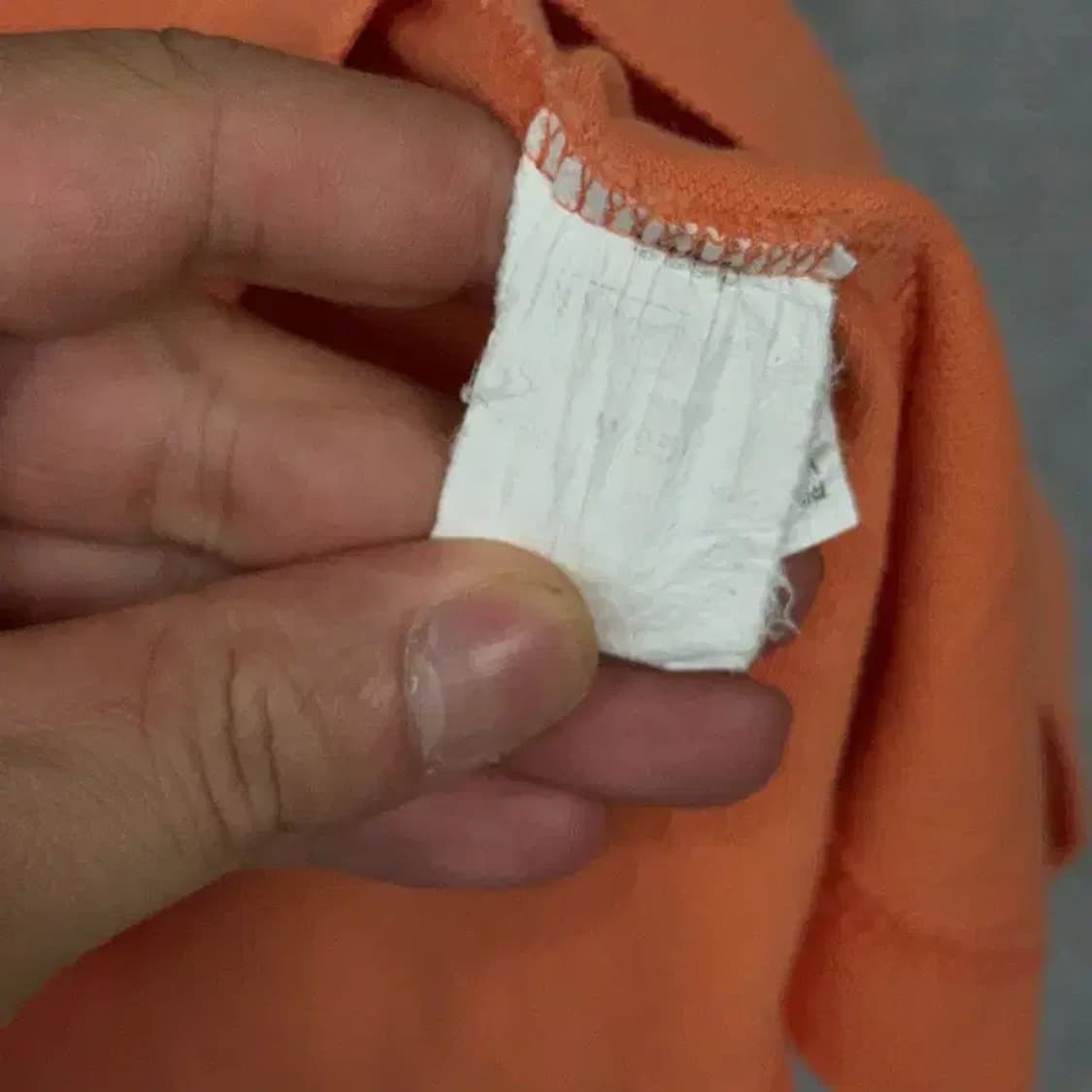 지프 오렌지 빈티지 자수 로고 반팔 카라티 M 상품이미지4