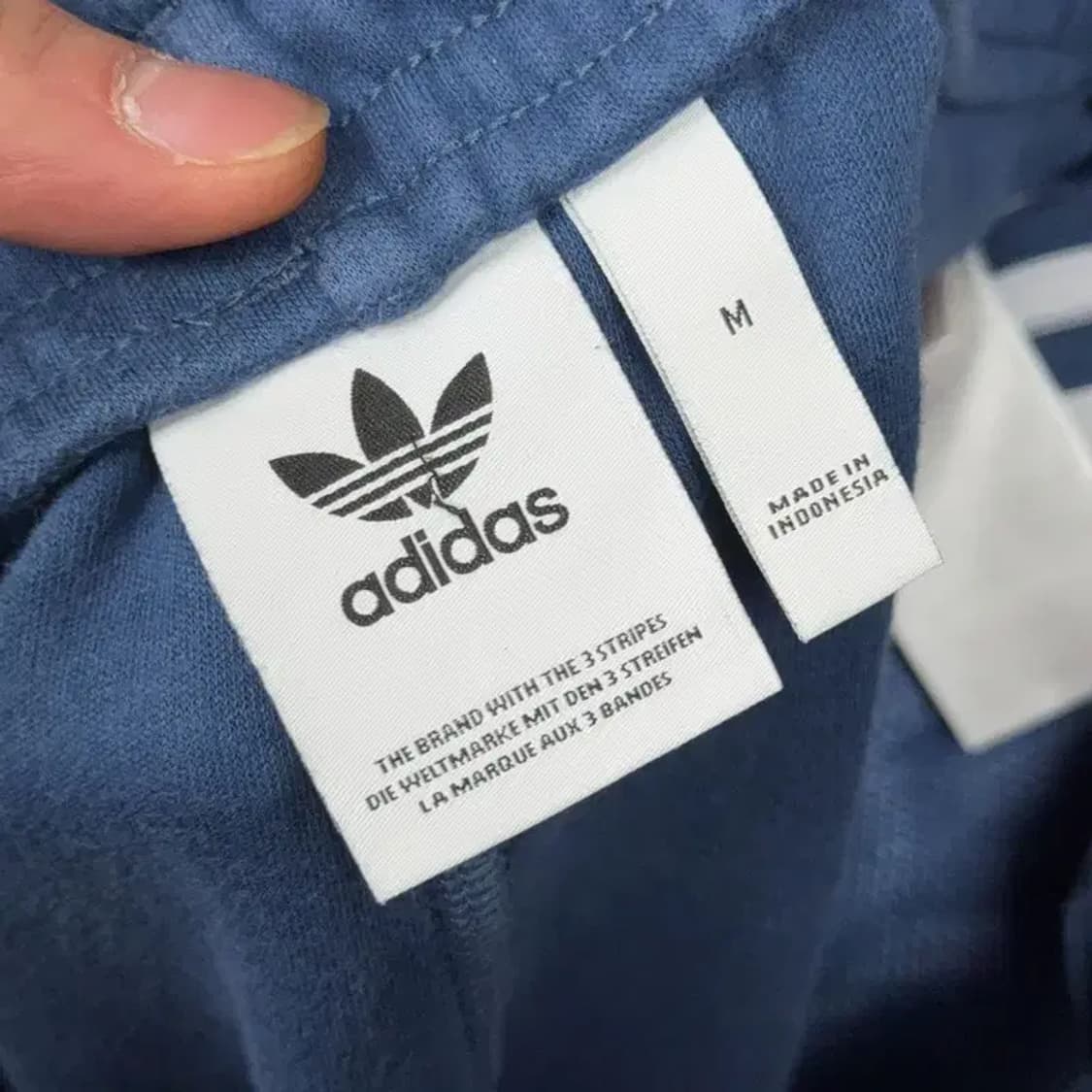 아디다스 네이비 불꽃 삼선 반바지 M 상품이미지4