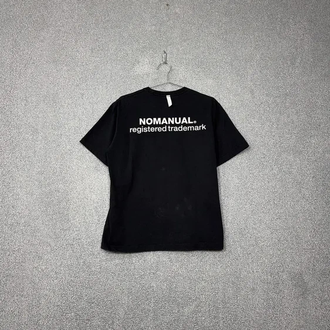 노매뉴얼 블랙 로고 박스핏 반팔 티 M 상품이미지2